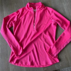 Pebble Beach - Women's Hot Pink Quarter-Zip Performance Top - S